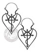 Serpent Cross Meow Heart Dangle Hoop Steel Earrings