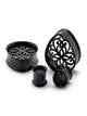 Filigree Double Flared Steel Teardrop Plugs