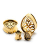Filigree Double Flared Steel Teardrop Plugs