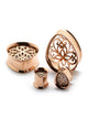 Filigree Double Flared Steel Teardrop Plugs