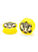 Hufflepuff House Crest Acrylic Image Plugs