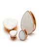 Teardrop Facade Pearl Steel Plugs