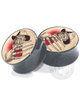 Freddy Tattoo Flash Acrylic Image Plugs
