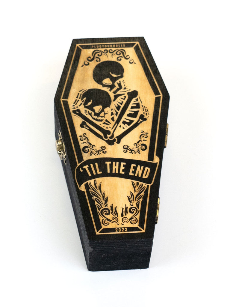 'Til Death Engraved Coffin Plug Box