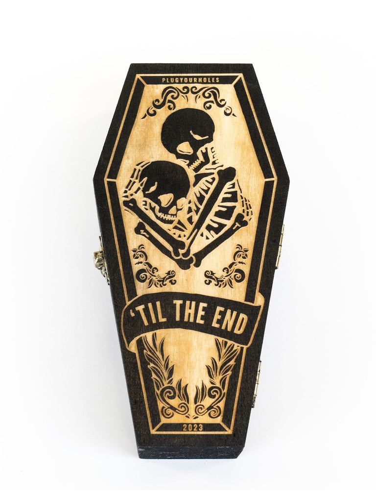 'Til Death Engraved Coffin Plug Box