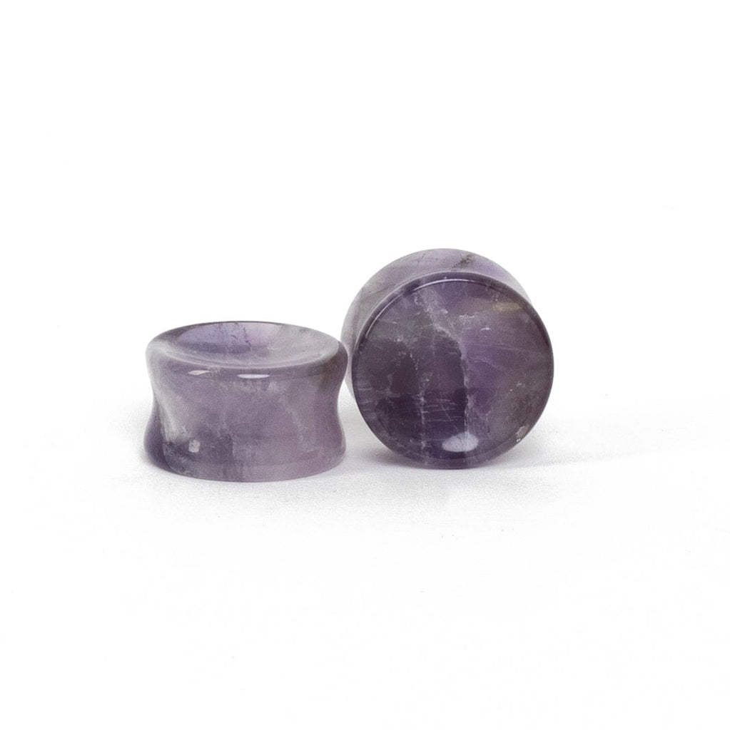 Amethyst Concave Stone Plugs