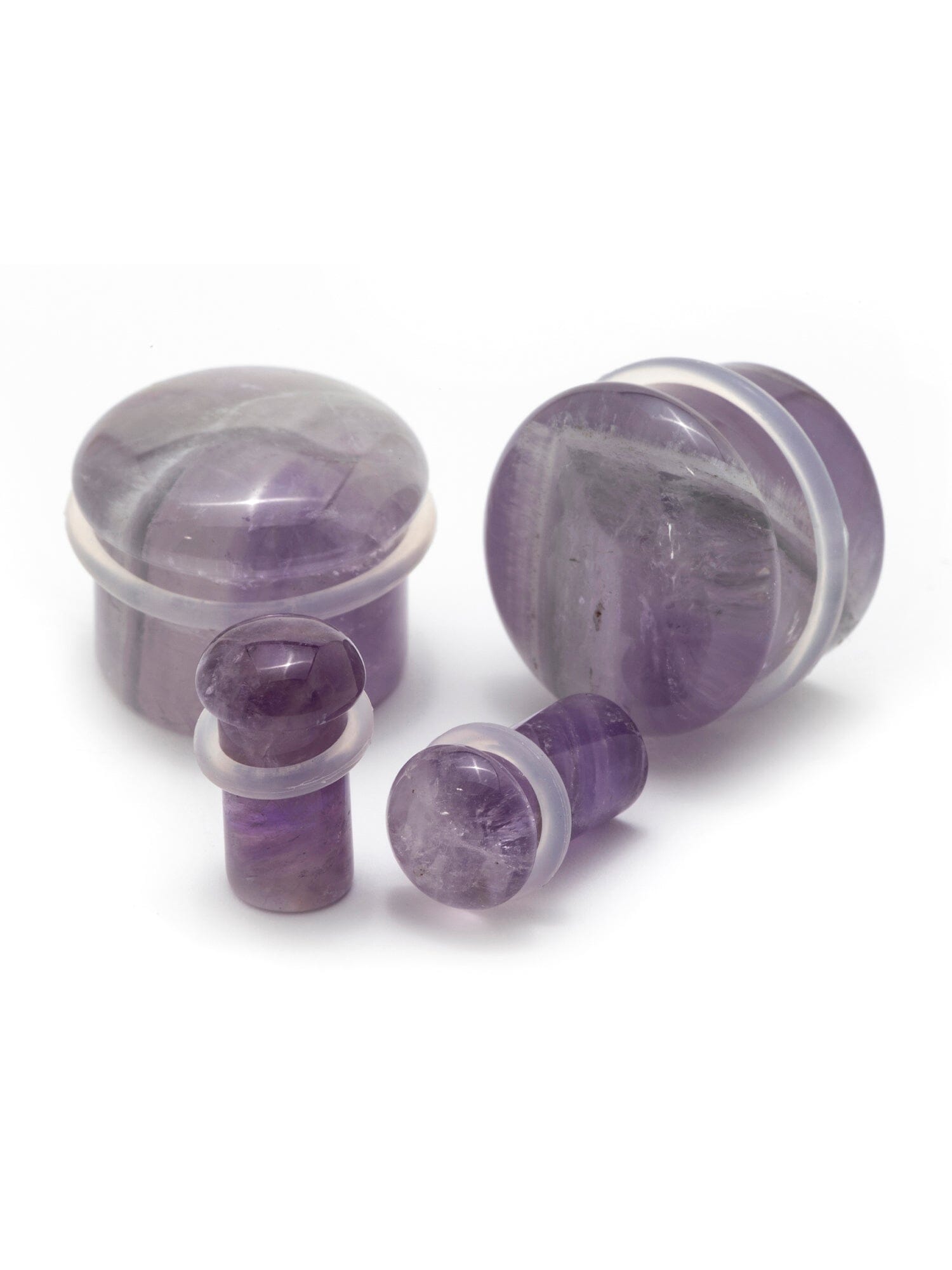 Amethyst Single Flared Stone Plugs | Amethyst Stone Gauges ...