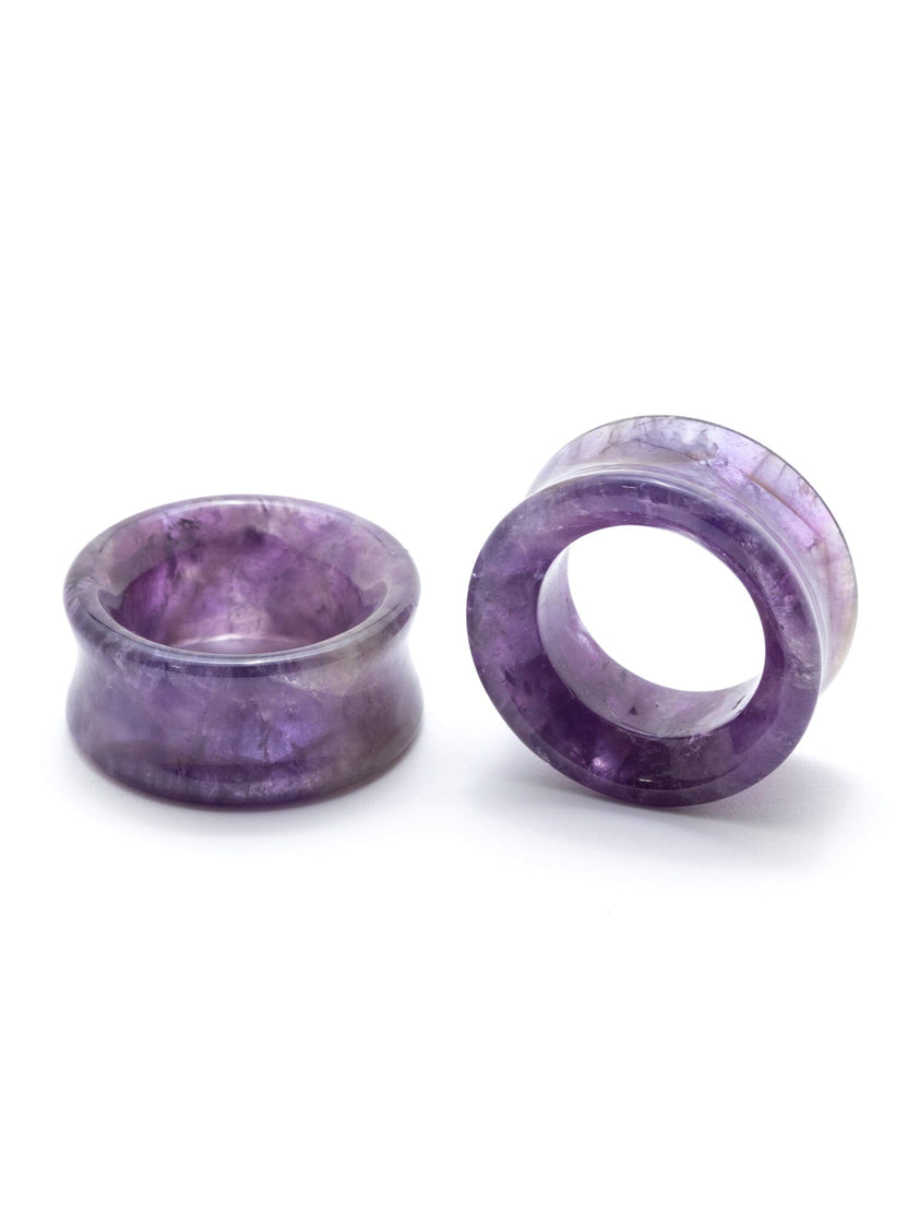 Amethyst Stone Tunnels | Stone Gauges | Amethyst Plugs – PlugYourHoles.com