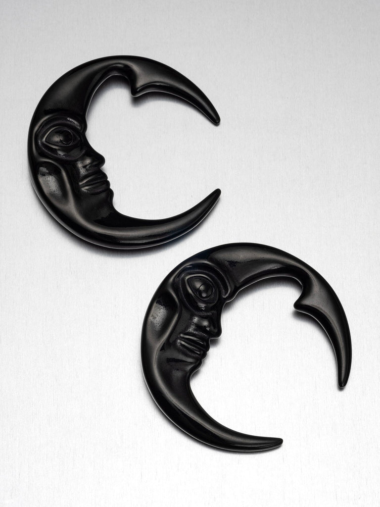 Crescent Moon Face Steel Hangers