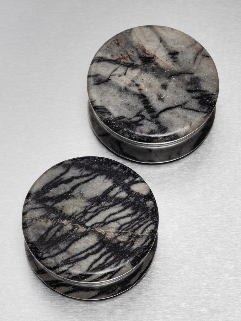 Black Net Jasper Stone Plugs