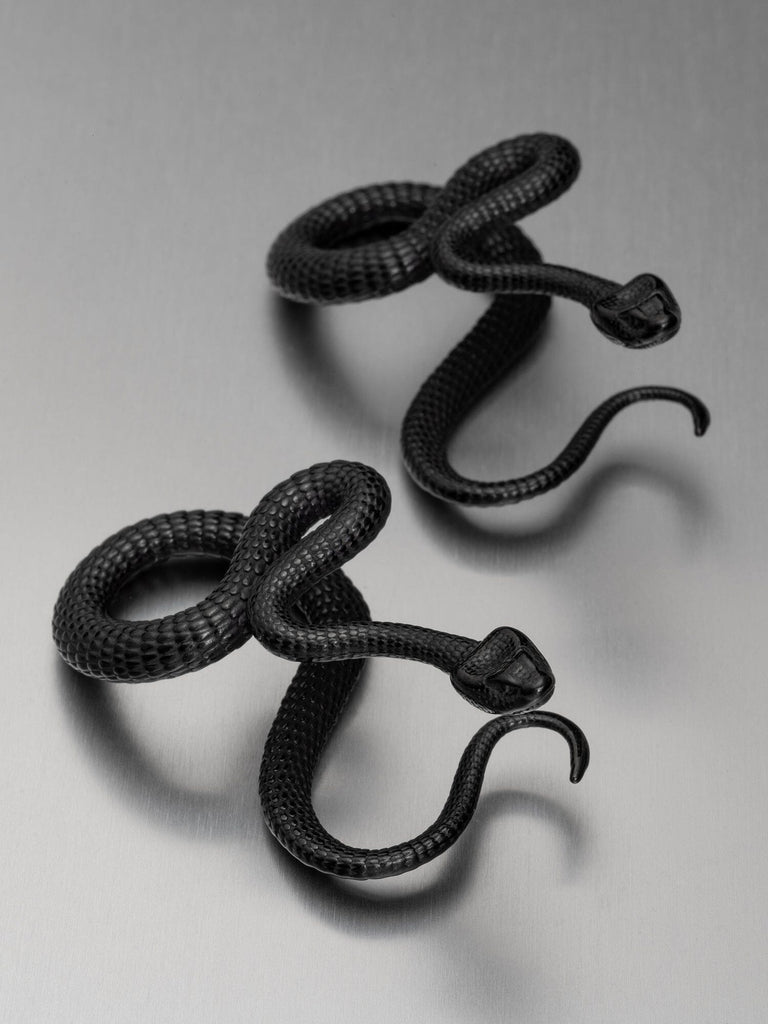 Black Snakes For Ya Ears Steel Hangers