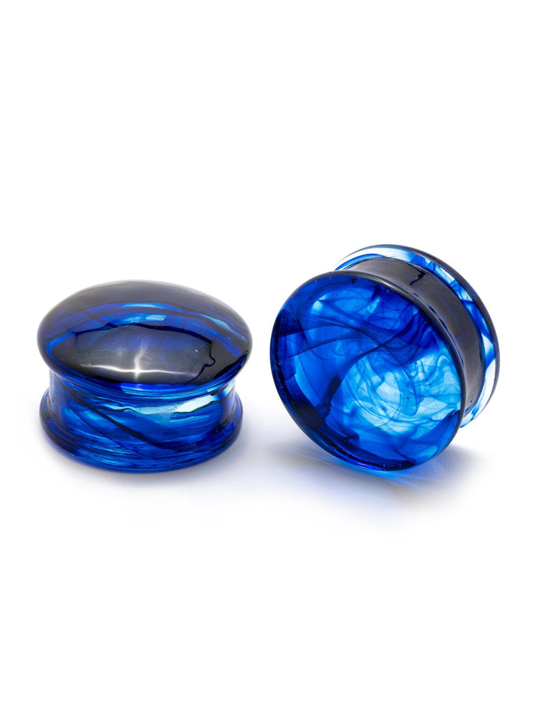 Blue Smoke Pyrex Glass Plugs