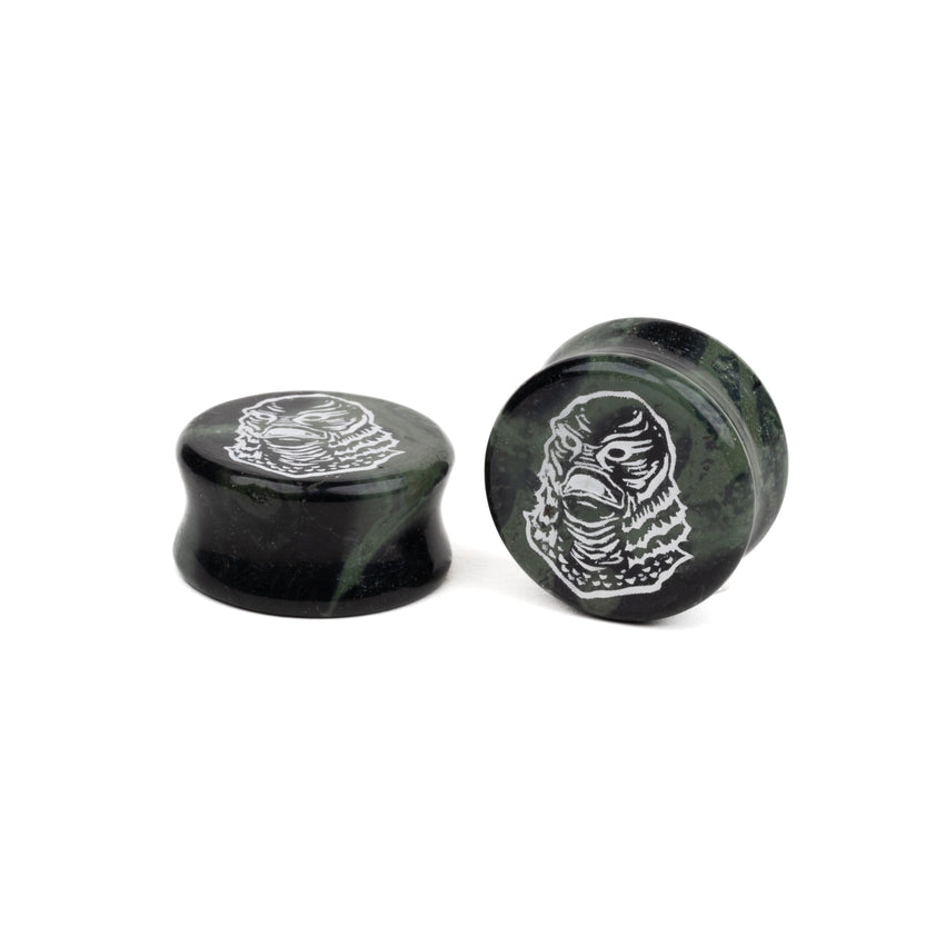 Movie Monster Engraved Stone Plugs | Horror Movie Gauges | Film Plugs ...