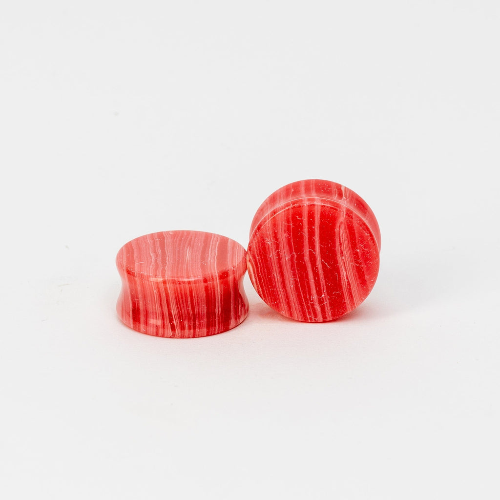 Candy Cane Agate Stone Plugs