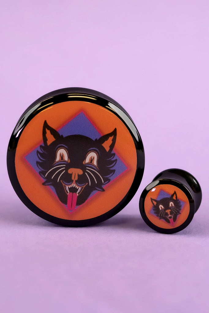 Cat Trick Acrylic Image Plugs