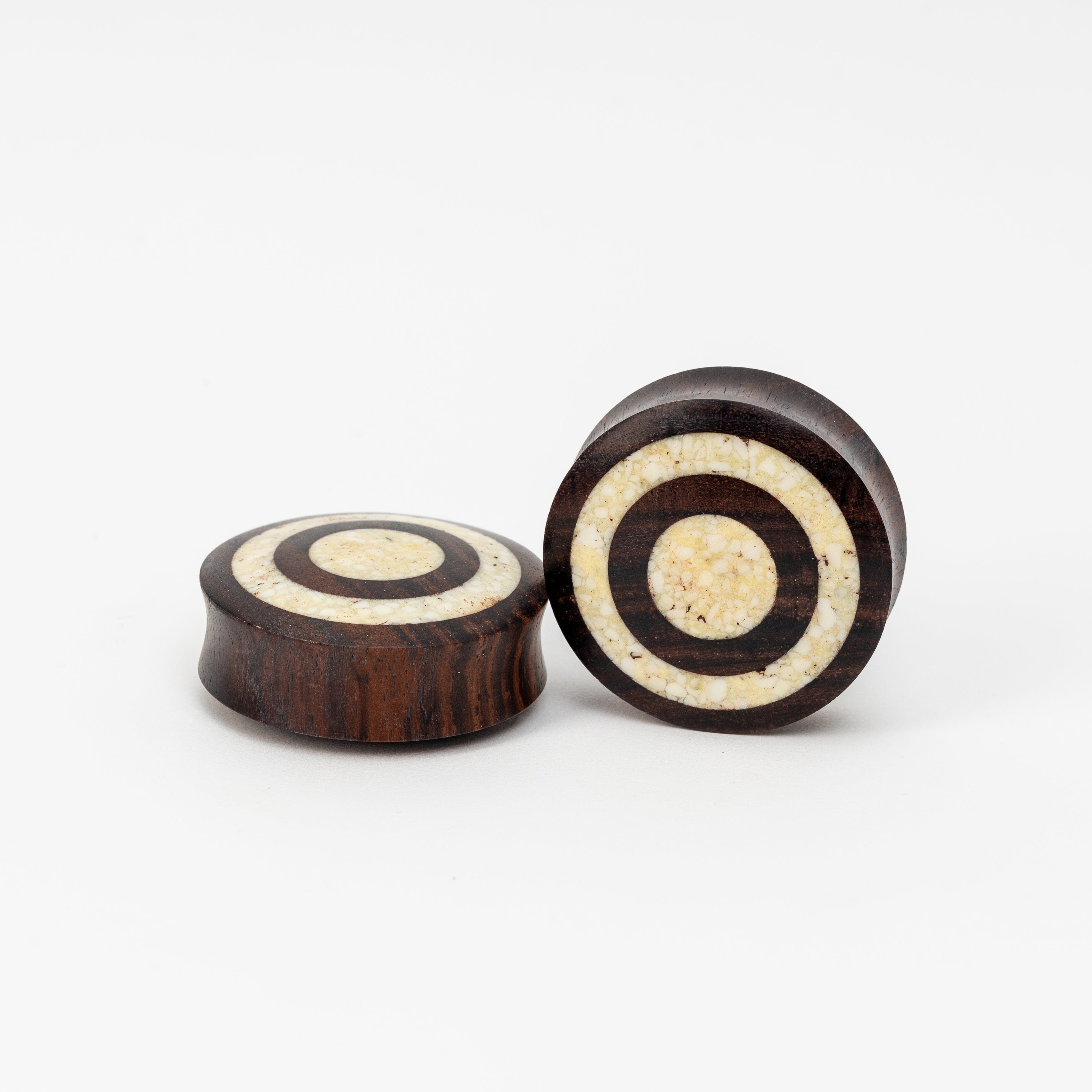 thumbnail image 2 of Pair Wood Buddha Saddle Plugs - 12mm To 30mm Ear Tunnels, Brown, Helix 2 of 4