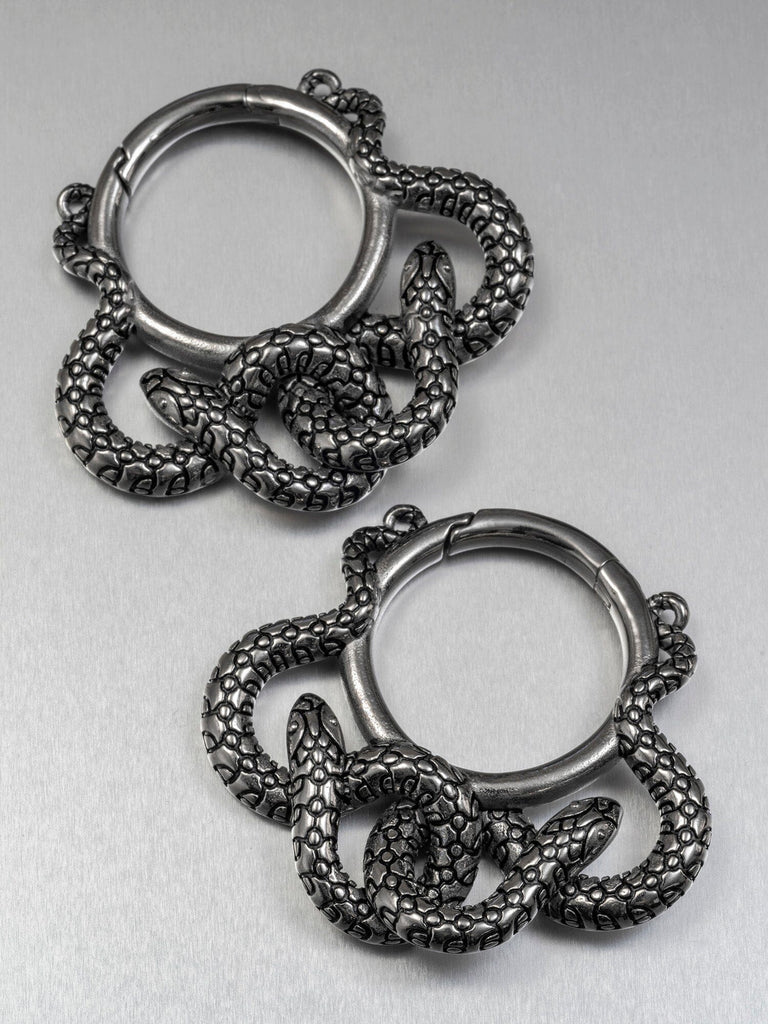 Dual Snake Steel Clicker Hangers