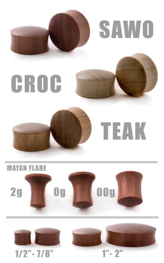 WITCH COCK - Engraved Wood Plugs - Limited Edition