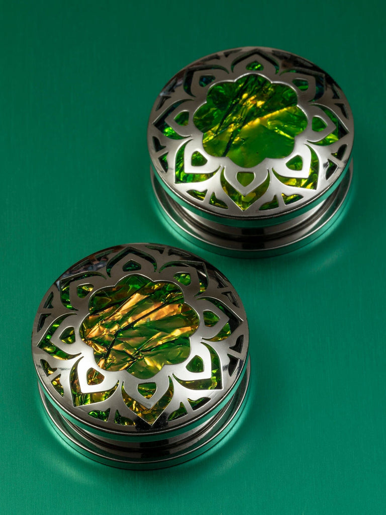 Fractal Lotus Threaded Steel Plugs