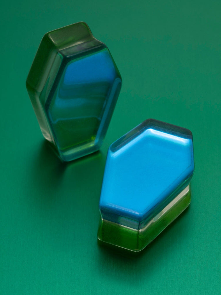 Fuller Green Aurora Coffin Cut Stone Plugs
