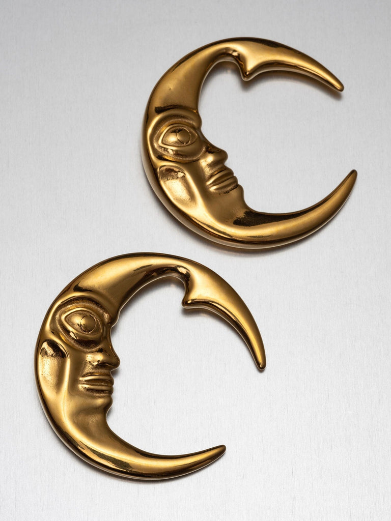 Crescent Moon Face Steel Hangers