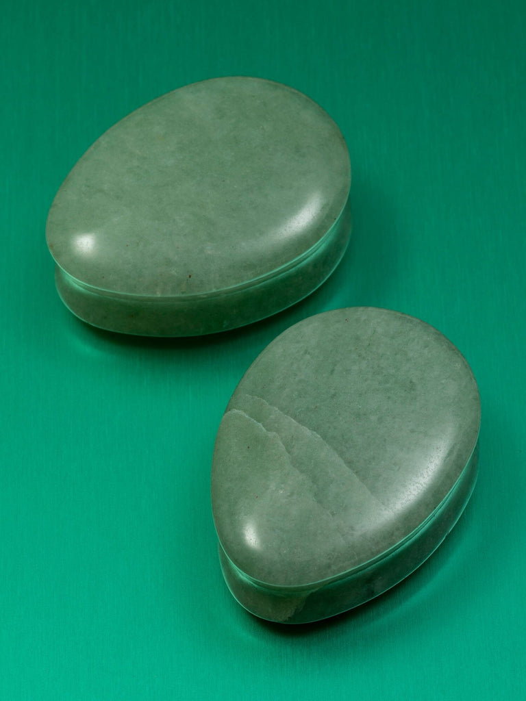 Green Aventurine Stone Teardrop Plugs