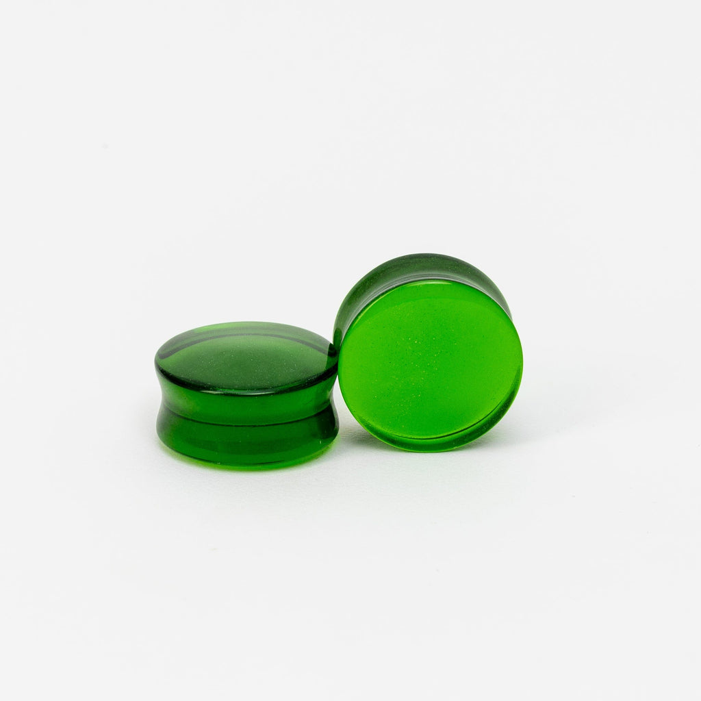 Green Bottle Glass Plugs