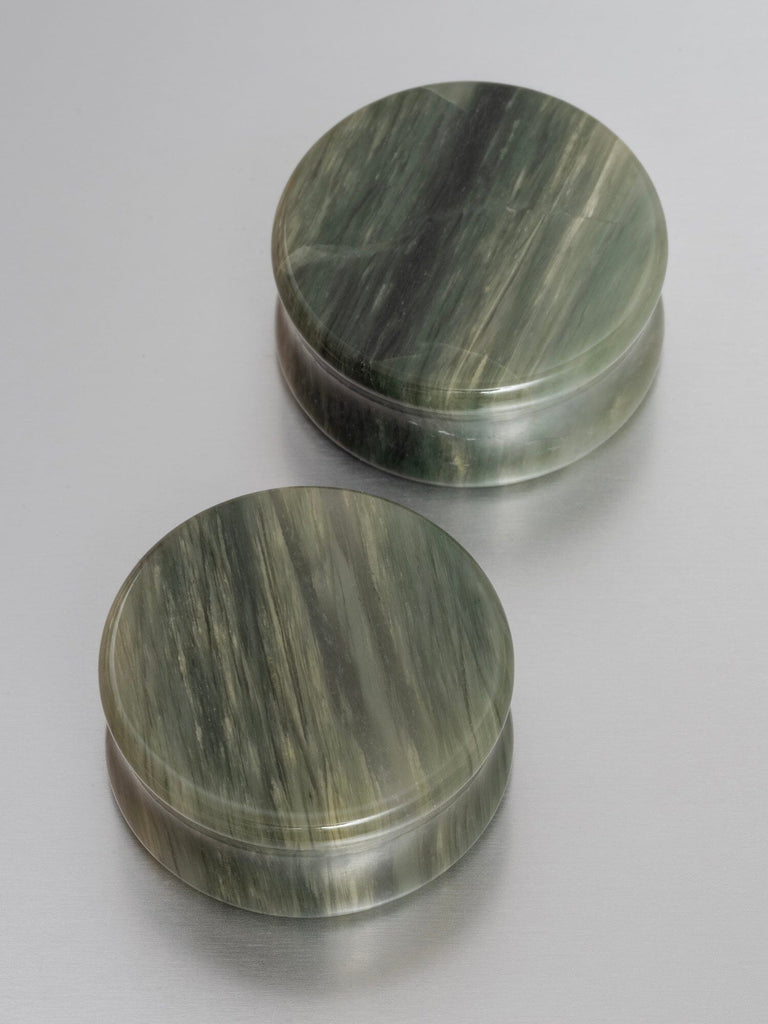 Green Jasper Stone Plugs