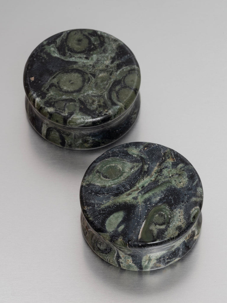 Green Ocean Jasper Stone Plugs