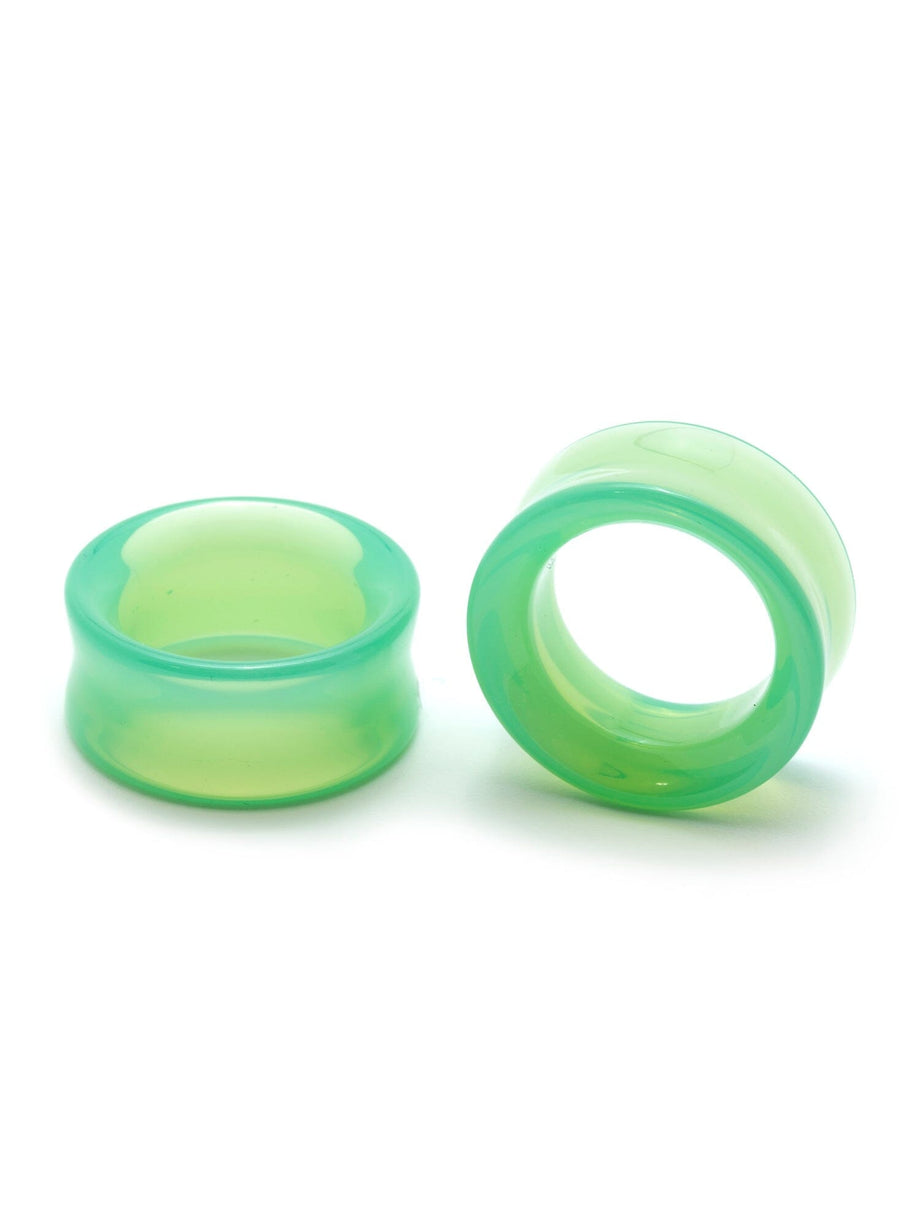 Gualiy 2PCS Acrylic Plugs Size 00, Tunnels For Ears Hippie 10mm Green Tree Pattern Gauges Plugs Tunnels