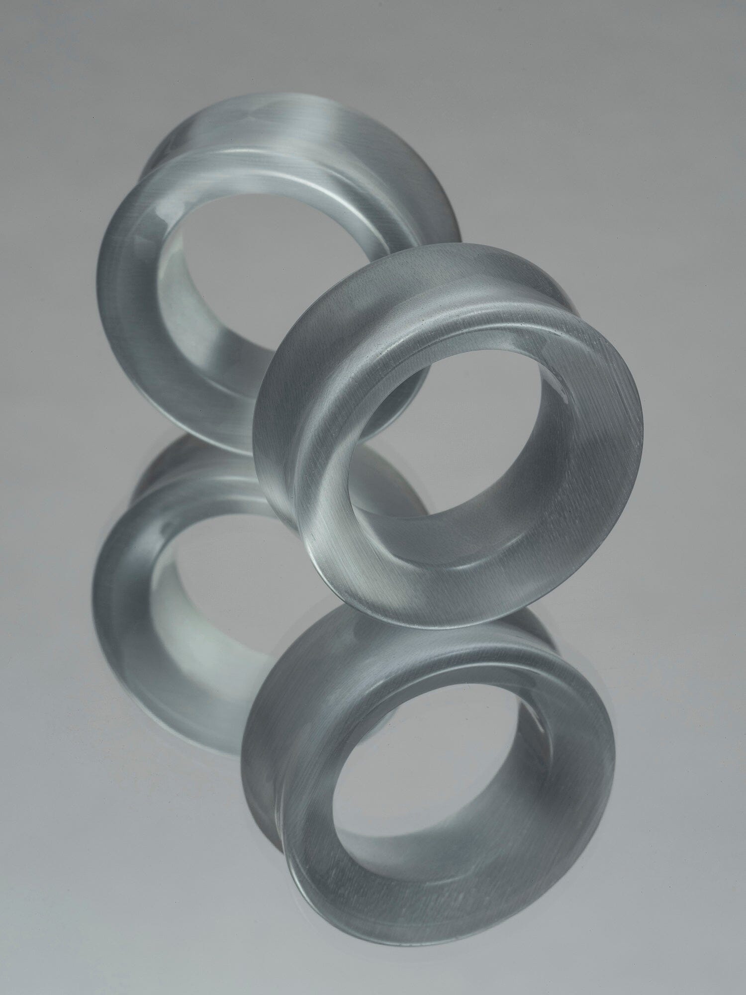 Grey Cat's Eye Stone Tunnels | Cat's Eye Stone Gauges