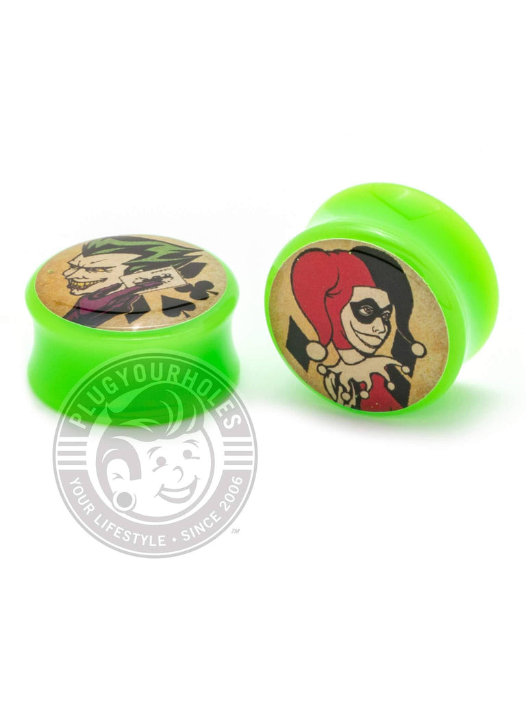 Harley & The Joker Tattoo Flash - Acrylic - Image Plugs