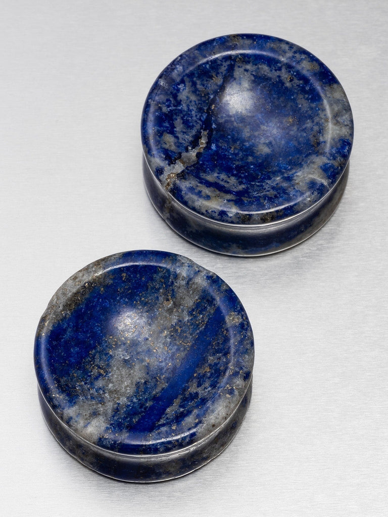 Lapis Lazuli Concave Stone Plugs