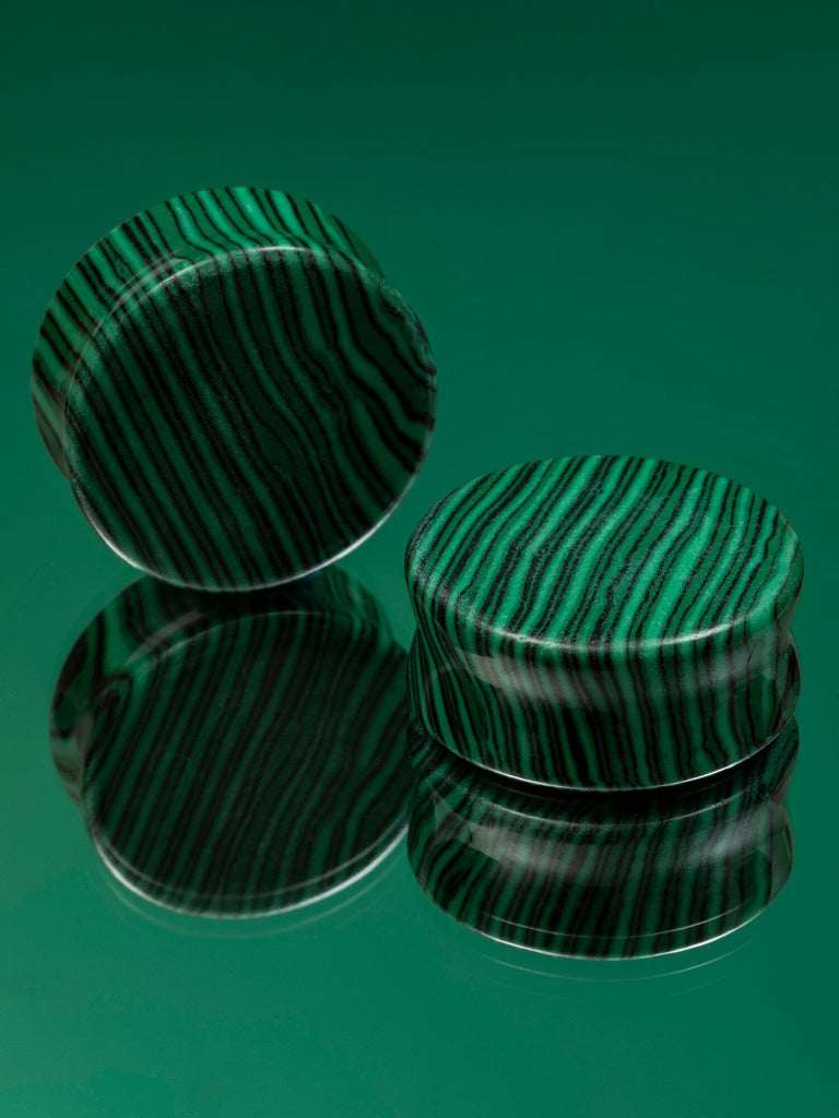 Malachite Stone Plugs