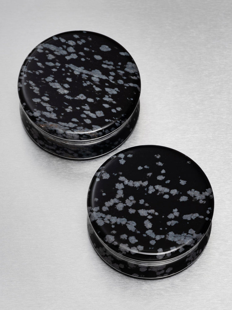 Obsidian Snowflake Stone Plugs
