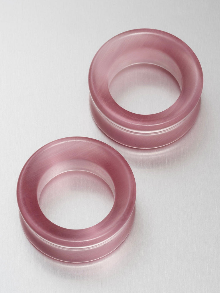 Pink Cat's Eye Stone Tunnels