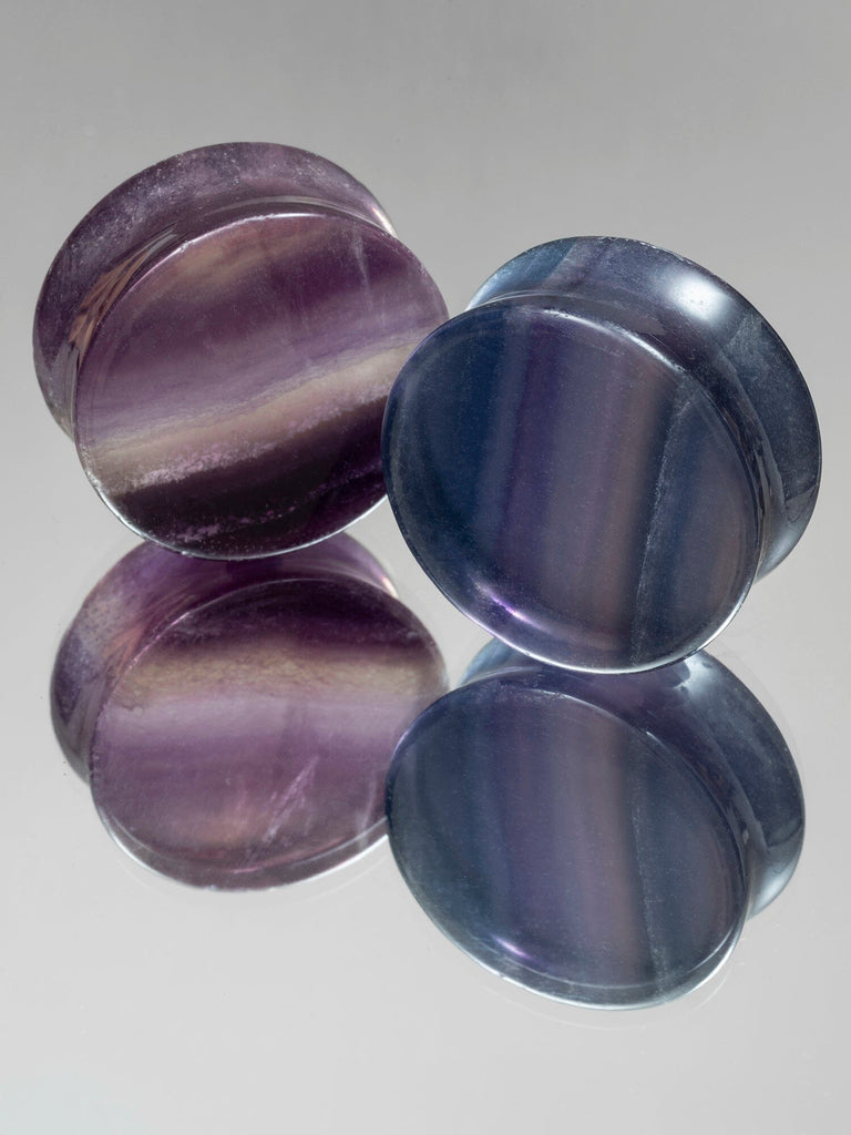 Rainbow Fluorite Stone Plugs