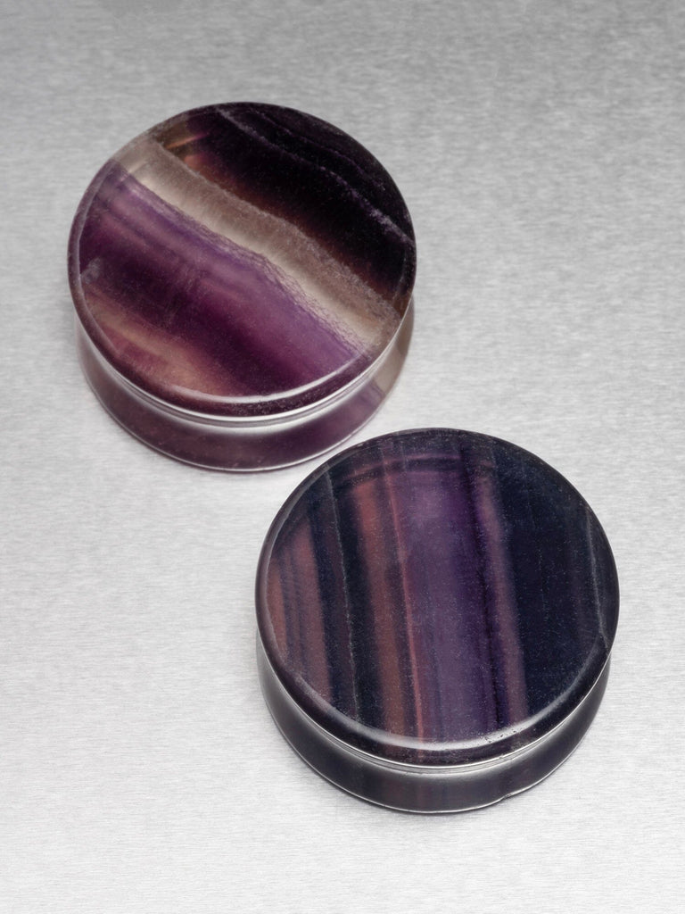 Rainbow Fluorite Stone Plugs