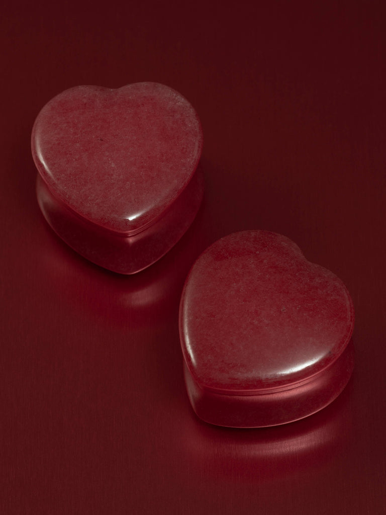 Red Jasper Heart Stone Plugs