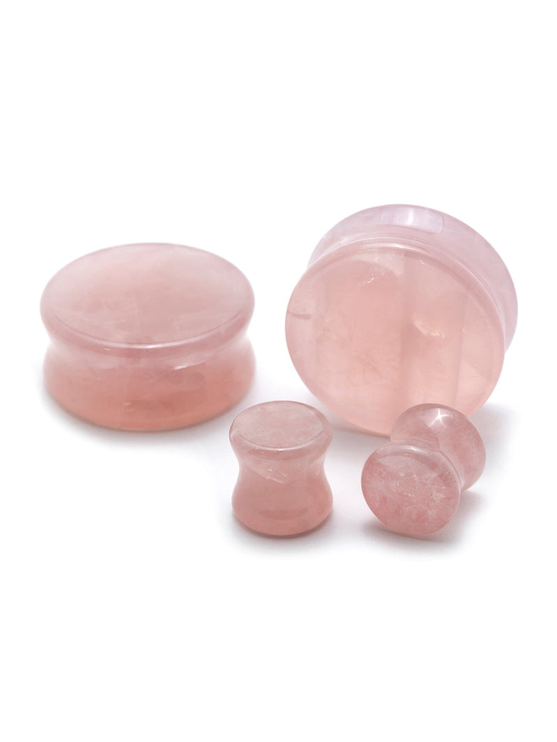 Rose Quartz Stone Plugs | Rose Quartz Gauges | Rose Quartz Jewelry ...