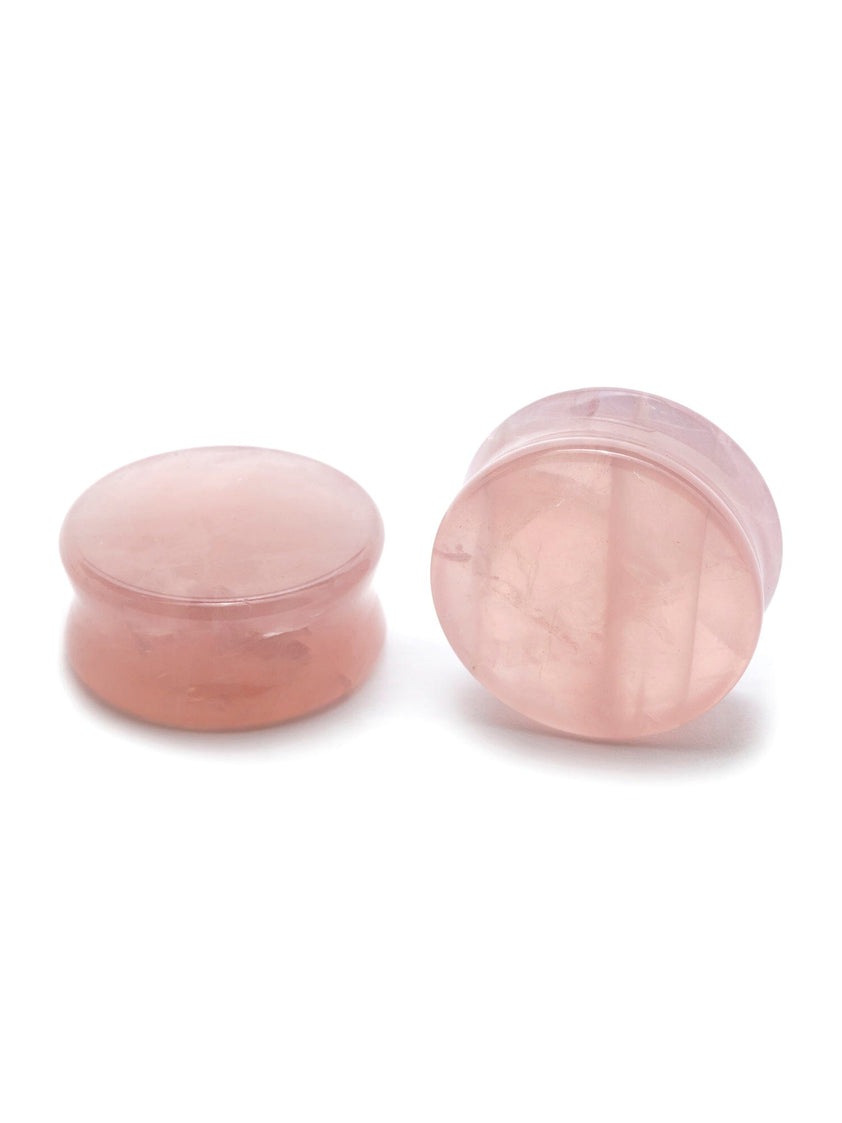 Rose Quartz Stone Plugs | Rose Quartz Gauges | Rose Quartz Jewelry ...