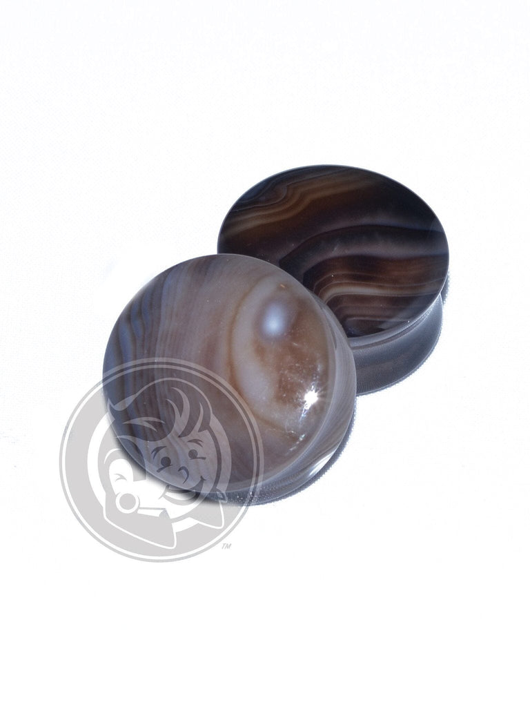 Smoke Agate Stone Plugs