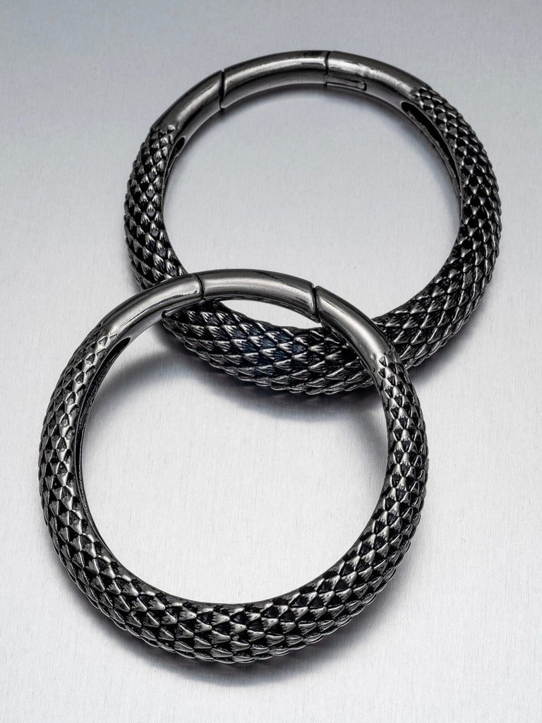Snakeskin Big Hoop Steel Clicker Hangers