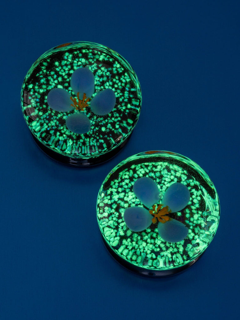Tripped Out Primrose Glow Glass Plugs