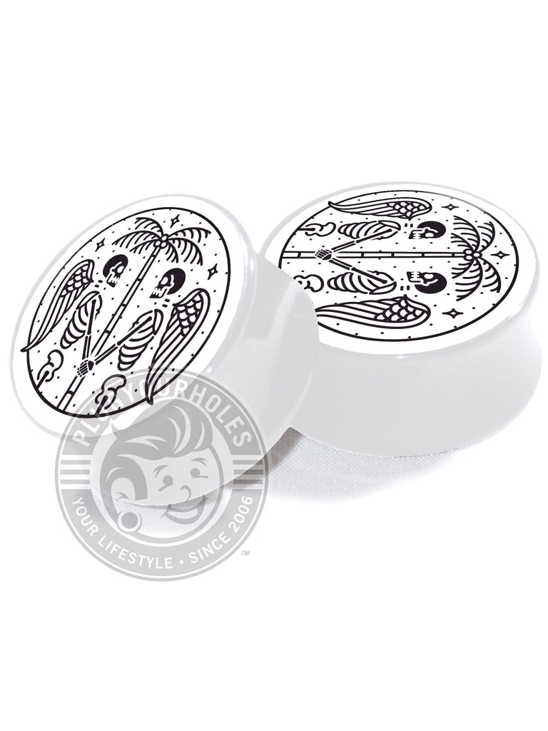 Death Palm - White - Image Plugs