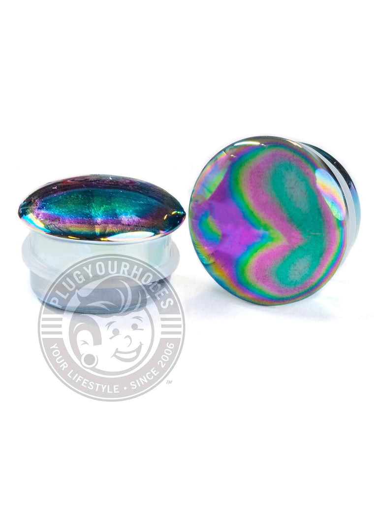 Aurora Single Flared Glass Plugs