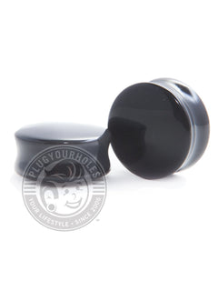 Black Agate Stone Plugs