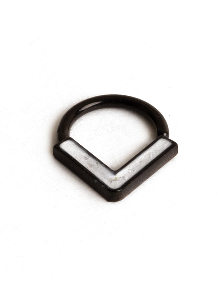 Crushed Glitter Chevron Bendable Hoop Ring