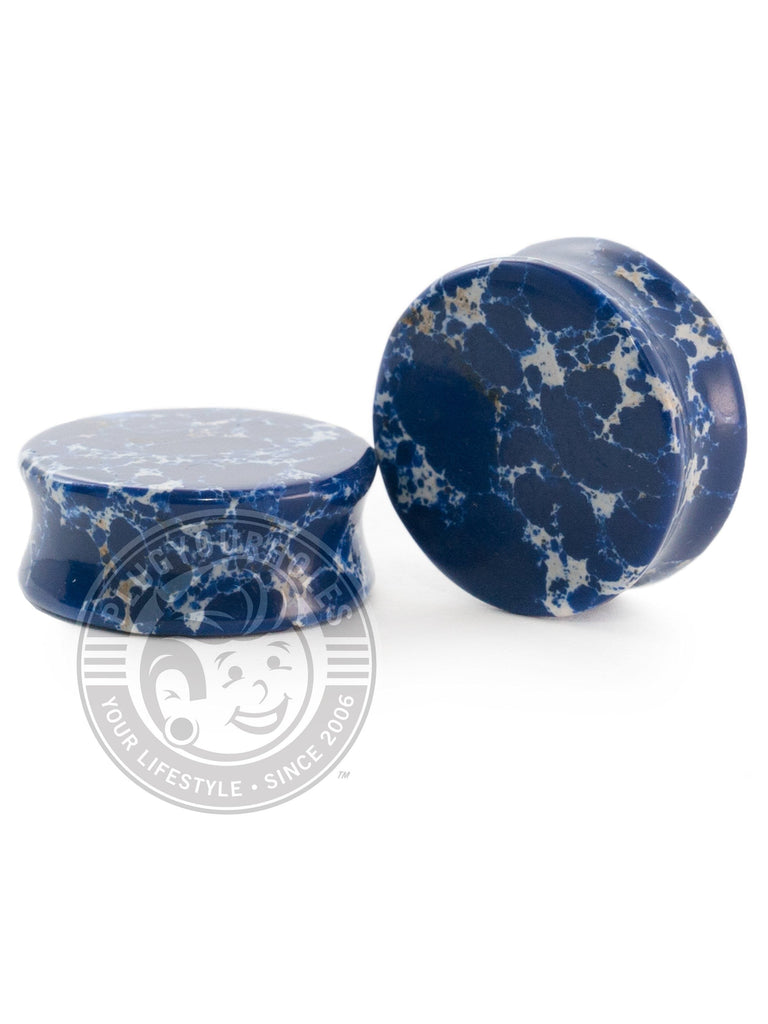 Blue Imperial Jasper Stone Plugs