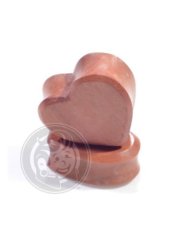 Cherry Wood Heart Shaped Wood Plugs